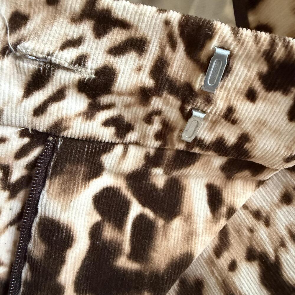 Betty Barclay Pants Womens 38 US 8 Animal Print Corduroy Bootcut Stretch Party - Picture 8 of 14